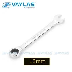 13mm Ratchet Wrench Spanner Fixed Head Mirror Polish 72T Ratcheting High Torque Multitool