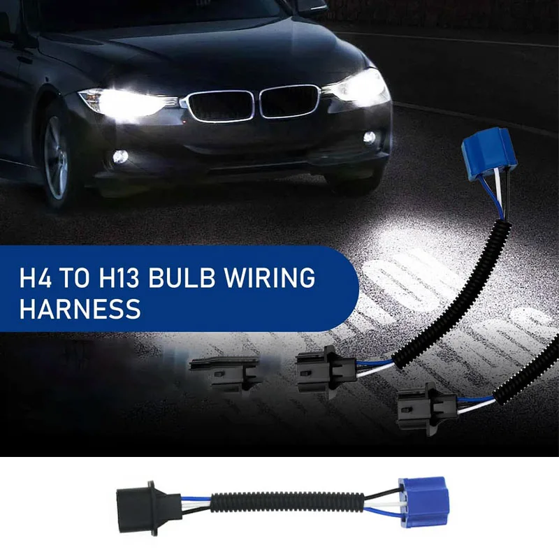 

H4 To H13 Headlight Adapter Connector, Wire Clip, Motorcycle Adapter Wire, Car Headlight Wire Harness Connection, Wire Harness.