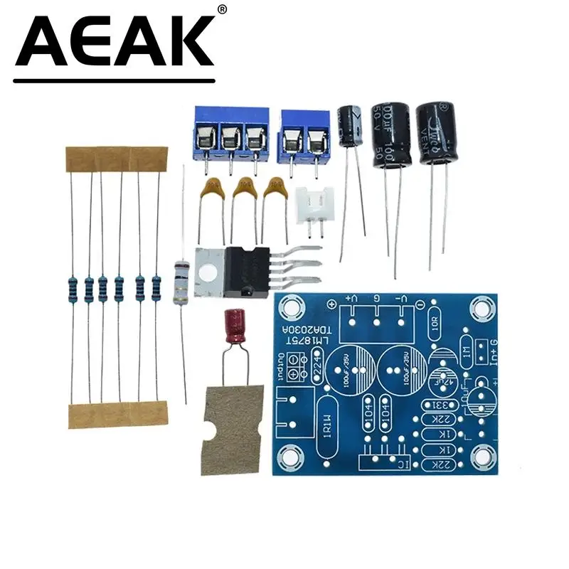 AEAK LM1875T 30W amplifier board mono boom level power speaker power amplifier PCB production DIY kit LM1875