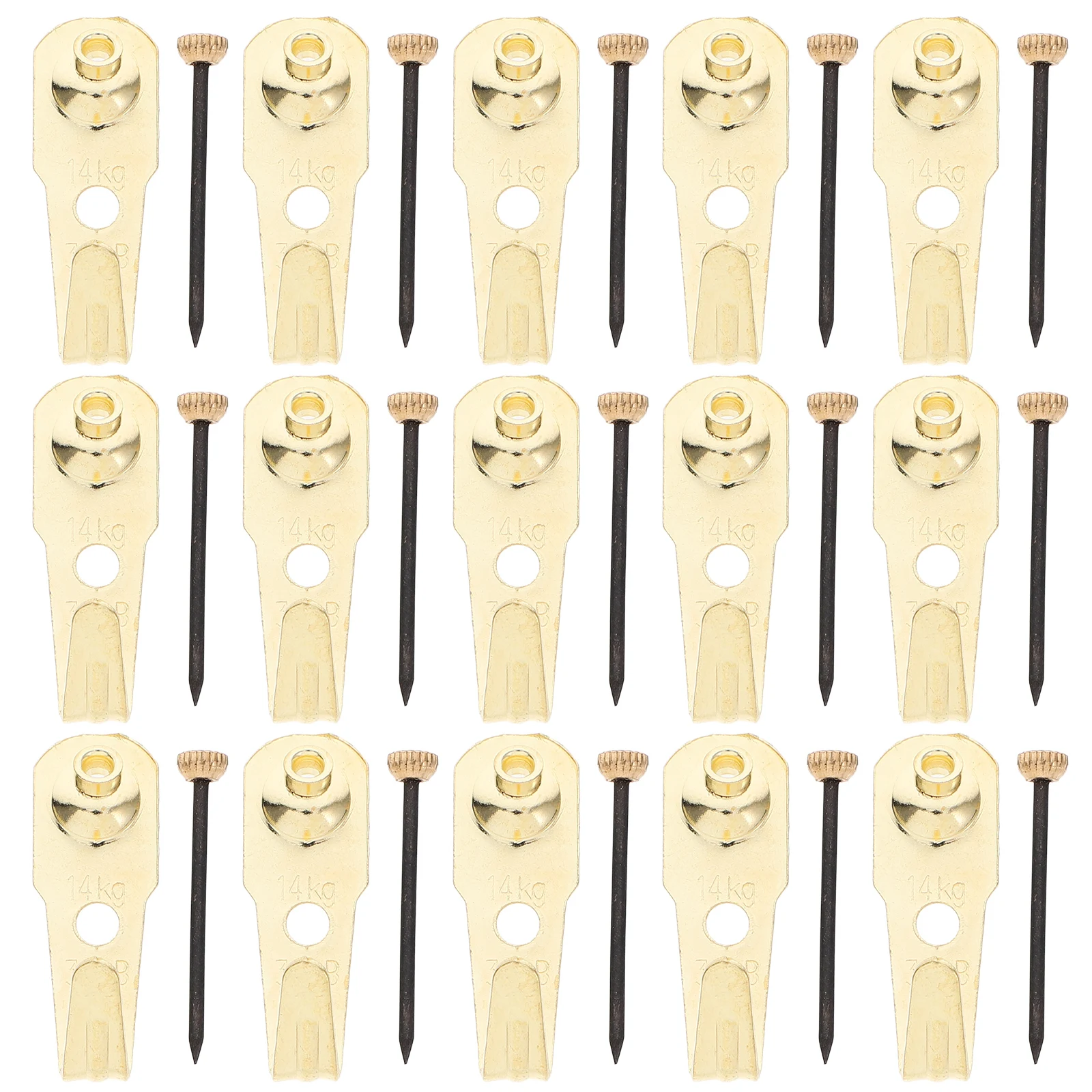

30 set 30 Sets German Style Hooks Copper Head Studs Heavy Duty Wall Mount Photo Frame Hanging Kits Strong Ideal Home Office