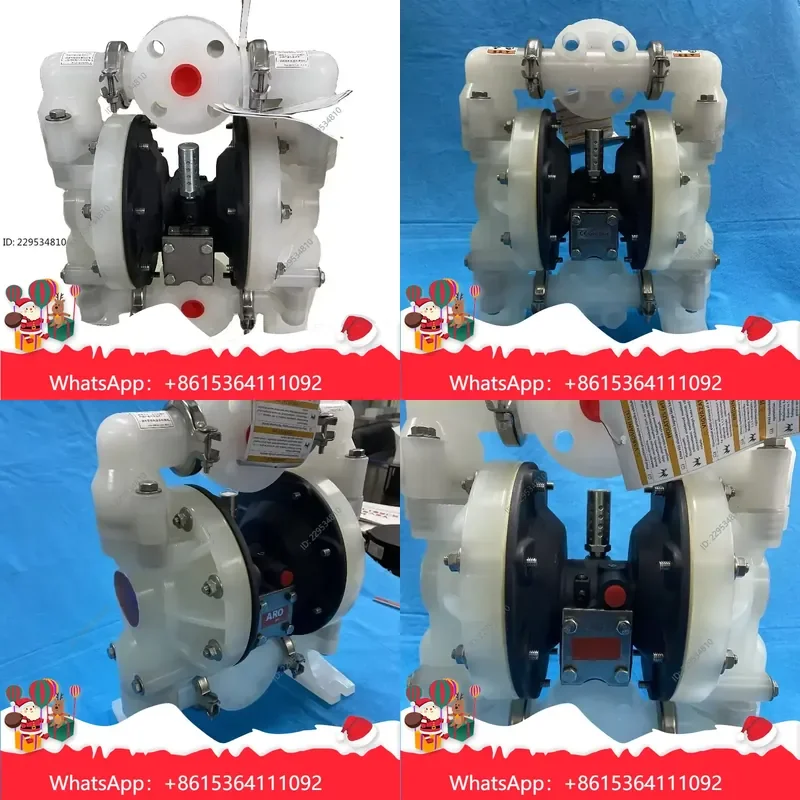 1pc 6661A3-3EB-C Pneumatic Double Diaphragm Pump with PP Housing Santoprene Diaphragm Low Compatible For Model，practical use