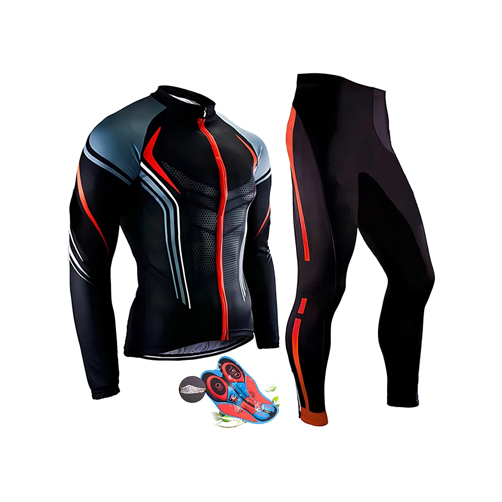 2024 new Cycling Clothes Long Sleeve set Clothing Men\'s Jersey Summer 9D gel cushion Pants Bicycles cycling jersey Set men