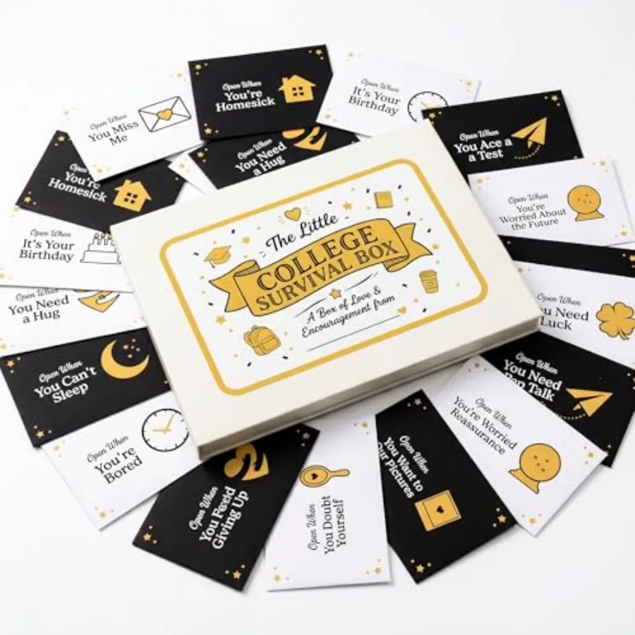 

College Gift Card Book 2026-20 Pcs Open When Envelopes For College Student With Stickers, Dorm Care Packages For Girls Boys Fre