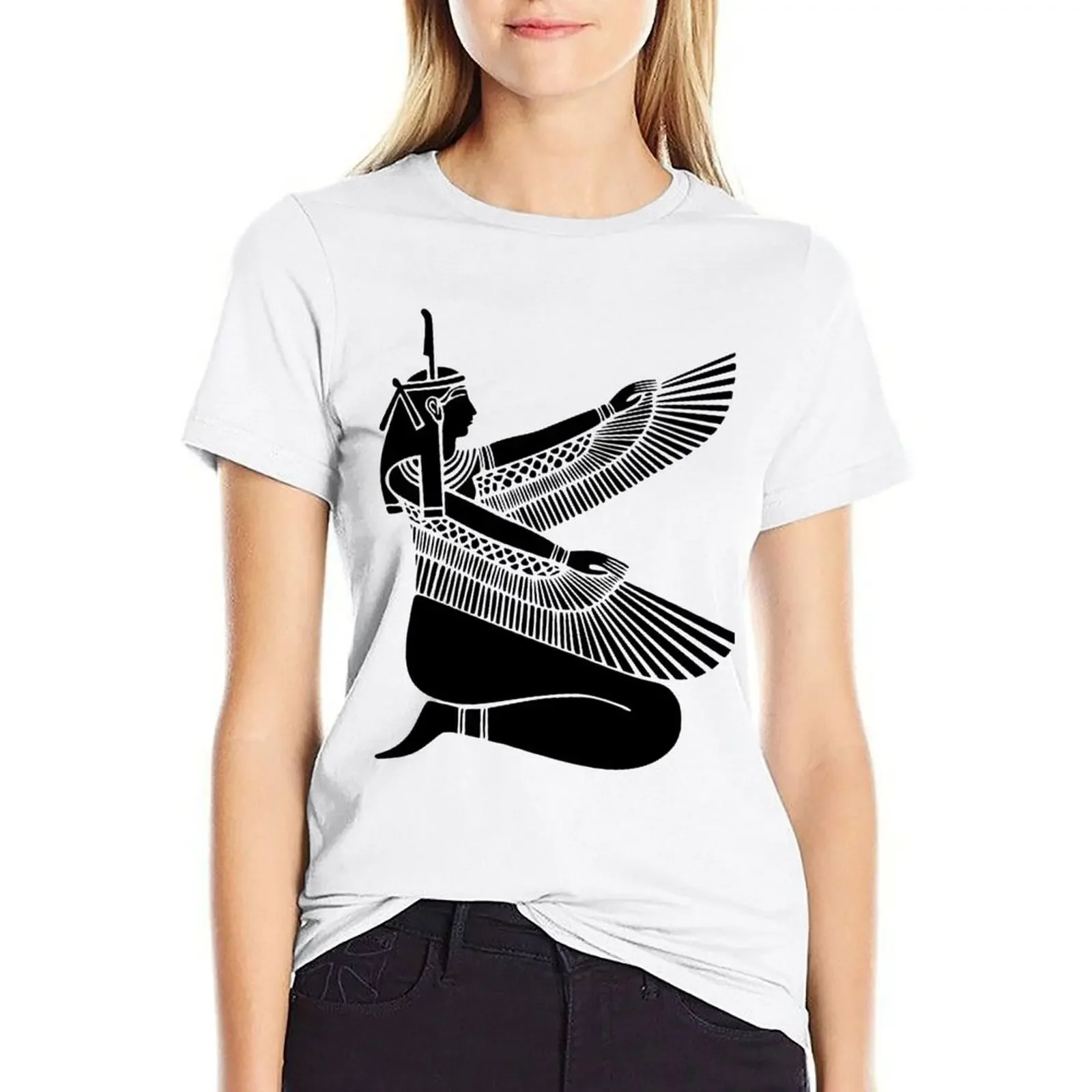 Egyptische Godin Isis T-Shirt Esthetische Kleding Koreaanse Mode Tees Dameskleding