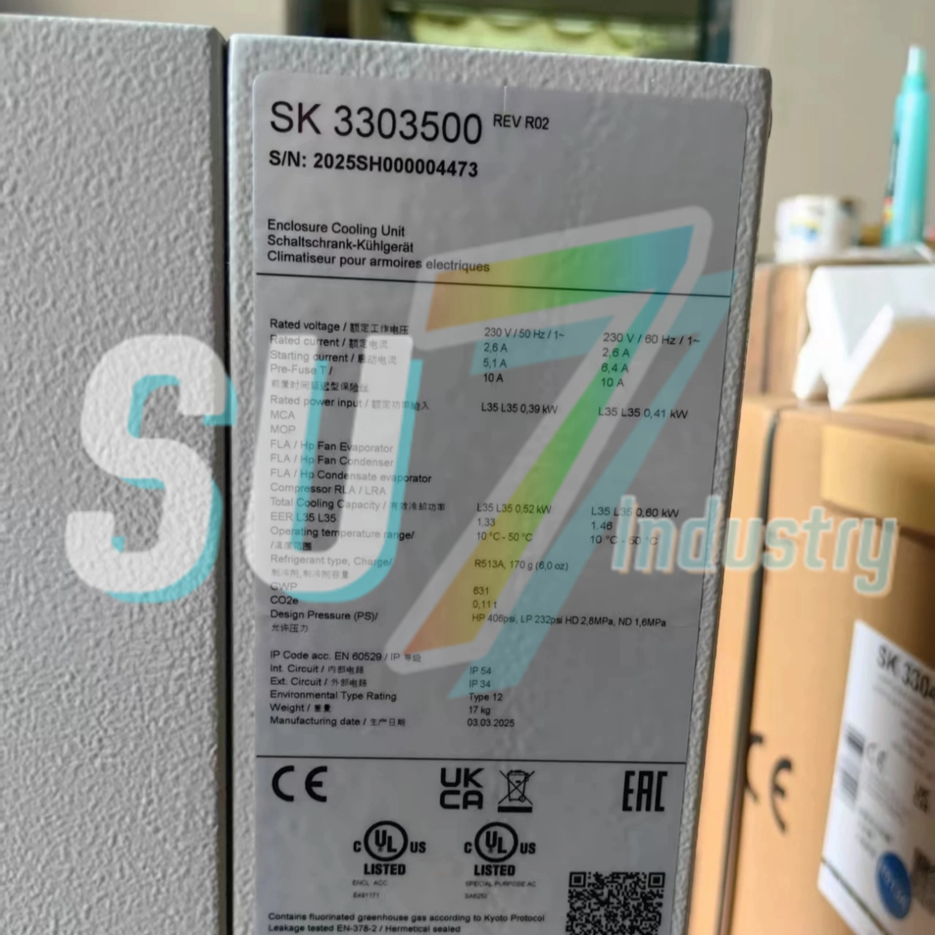 SK3303.500 SK 3303500 캐비닛 에어컨 새로운 원본