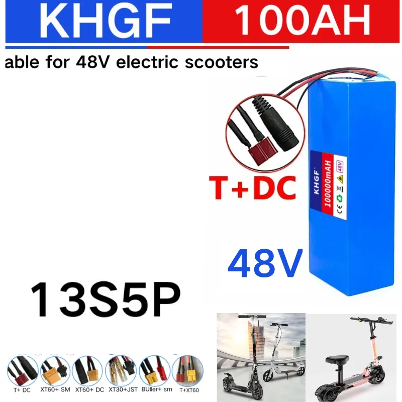 

100% nouvelle batterie au Lithium originale 48V 100Ah 13s6p 48v 100000mAh 2000W Batteries de Scooter motorisé