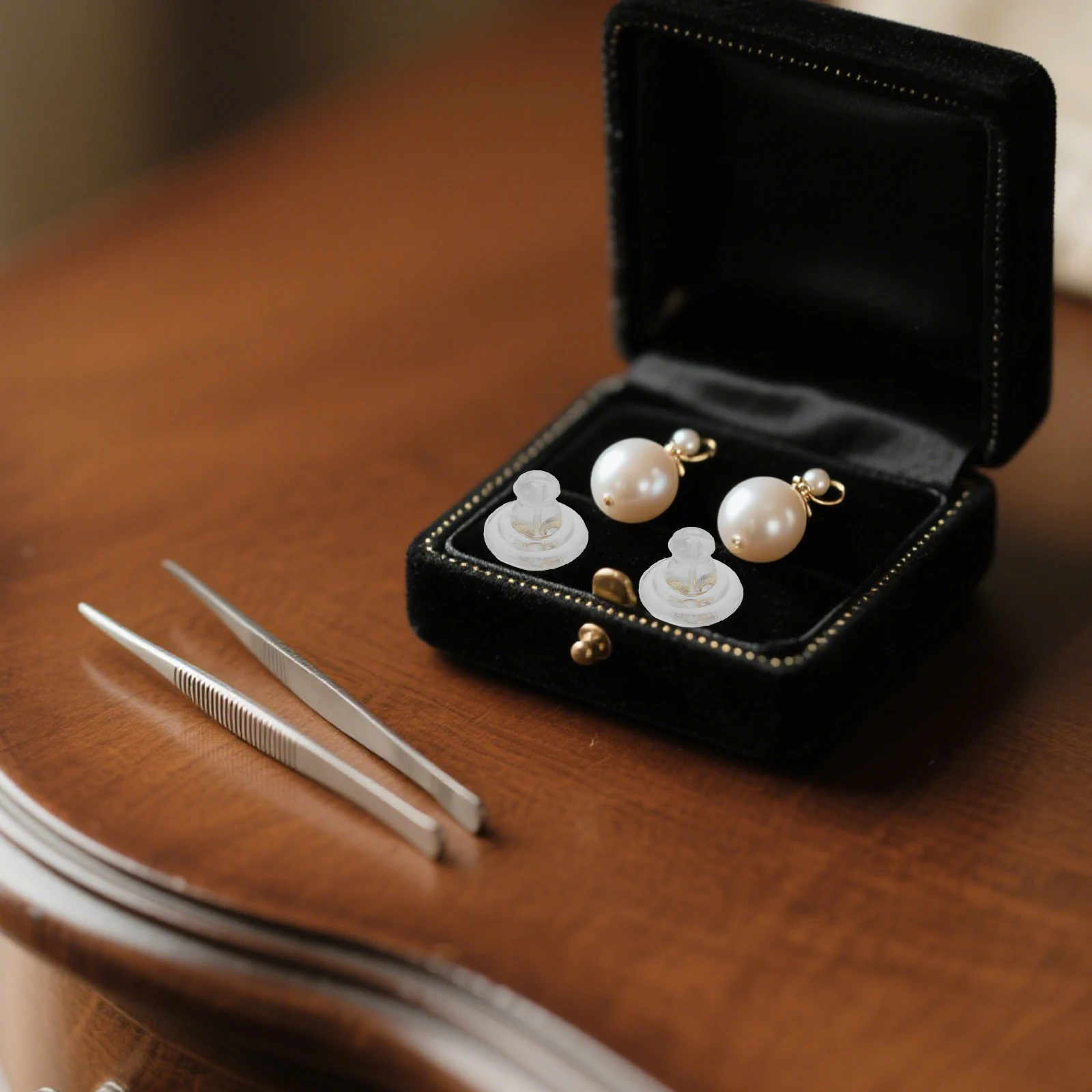 

100Pcs Silicone Clear Ear Ring Back Soft Flat Back Stoppers Replacement Pads Stable Fit Secure Earring Backs for Daily Wear