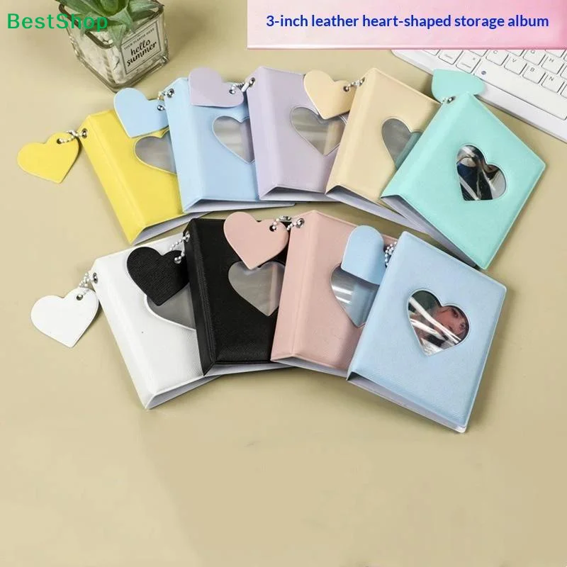 〔Z〕1Pc 3-Inch Photocard Holder Heart Love Design Hollow Photo Album With 40 Pockets Card Binder For Mini Idol Pictures Storage