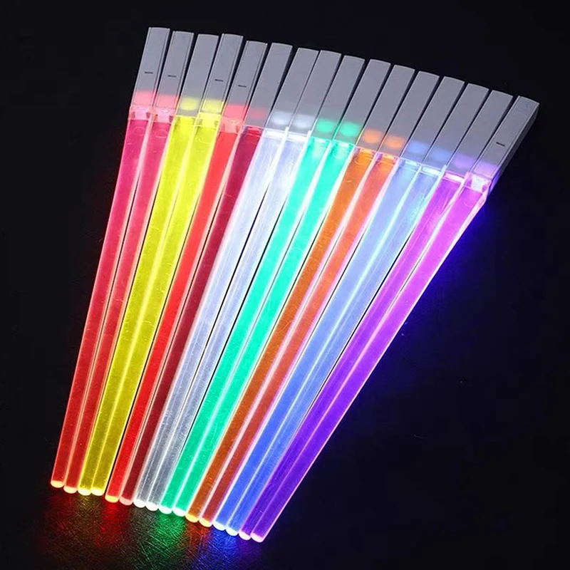 1 Pair Glowing Chopsticks Light Up Sticks Versatile LED Chopsticks For Club Party Wedding Birthday Raves Concert Reusable