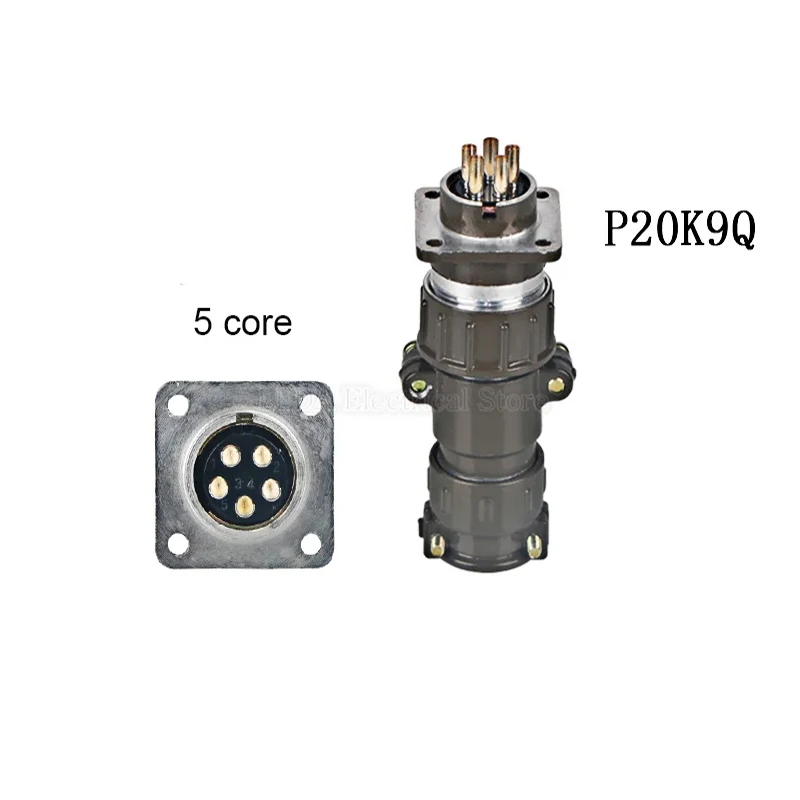 1Pcs P20 series Aviation Plug Socket Round Connector 2 3 4 5 7core Diameter 20MM Aviation Connector P20K6Q