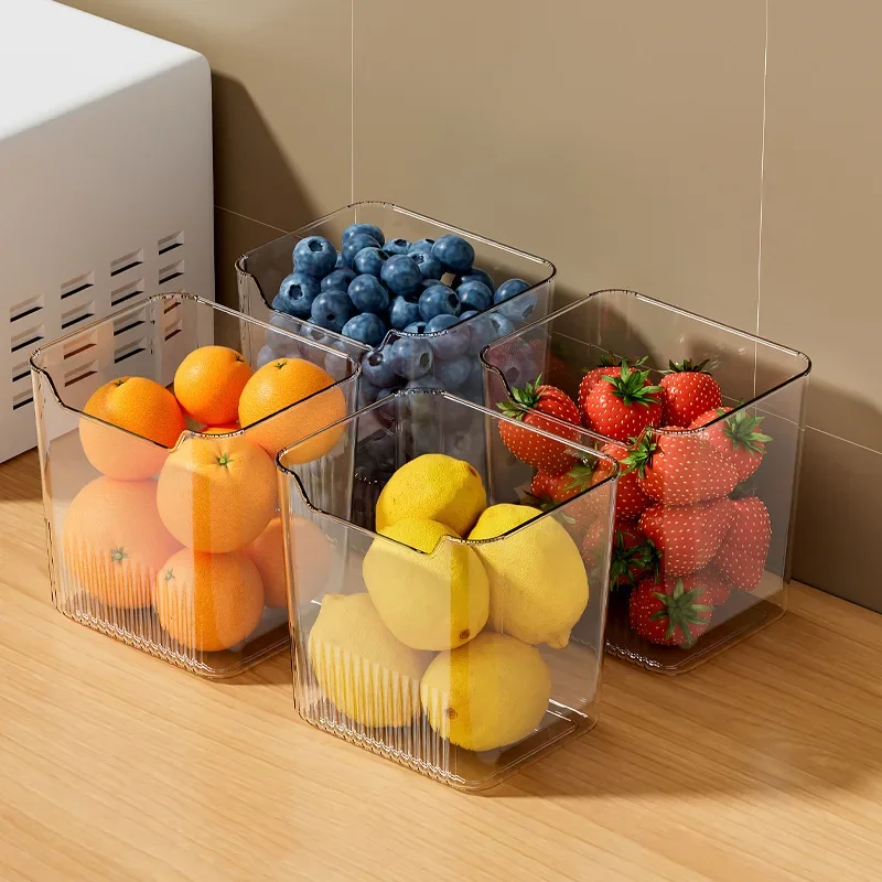 1PCS Refrigerator Side Door Storage Box Food Vegetable Fruit Eggs Fresh Organizer Household Kitchen Fridge Containers Boxes