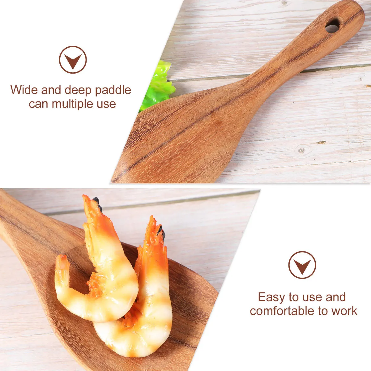 

Wooden Rice Paddle Acacia Mangium Polished Surface Rice Scoop for Cooking Serving Soup Porridge Kitchen Tool Ergonomic