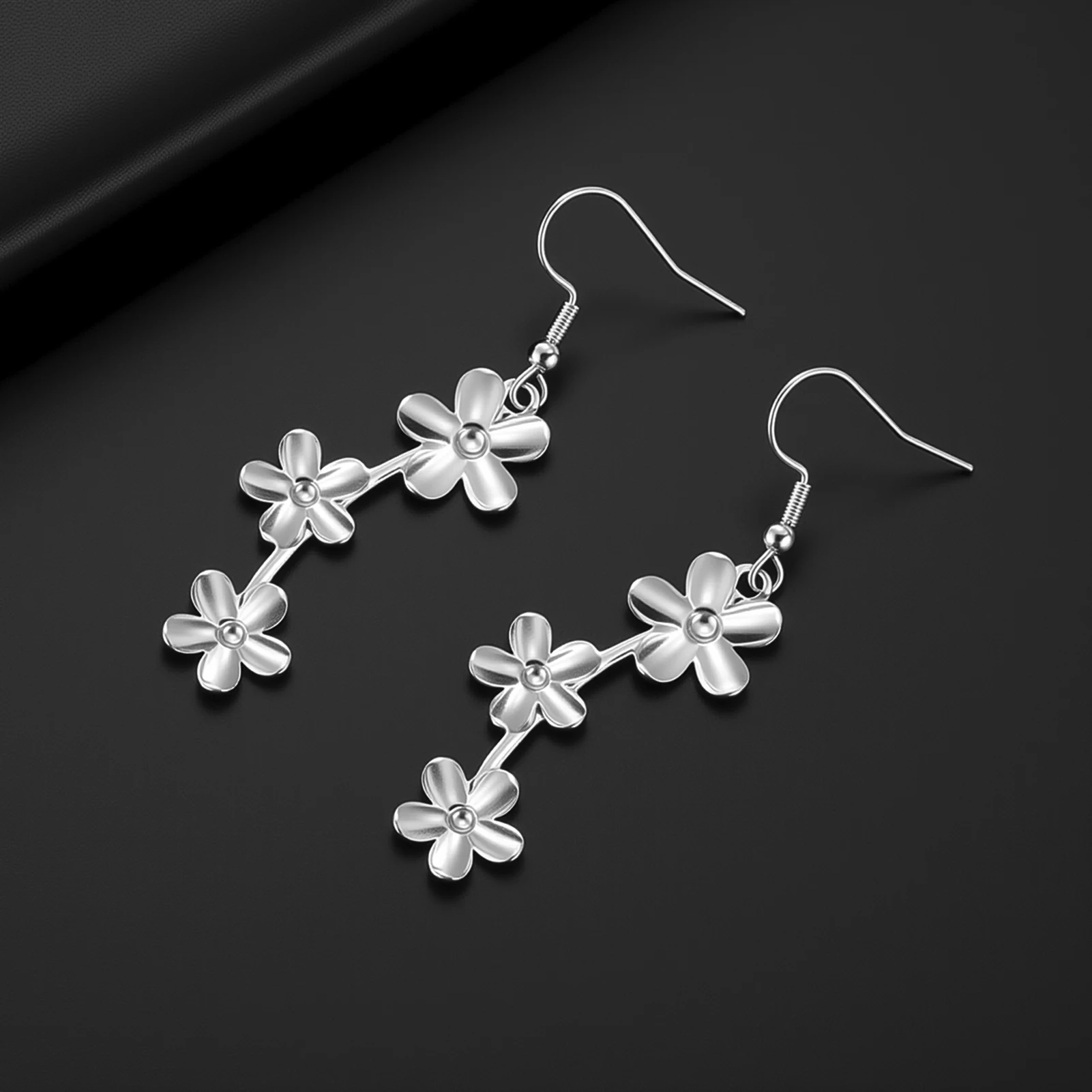 COOLTIME Mode Blume Baumeln Ohrringe für Frauen Edelstahl Gold Farbe Ohrring Schmuck Geschenk Großhandel – Detail 5