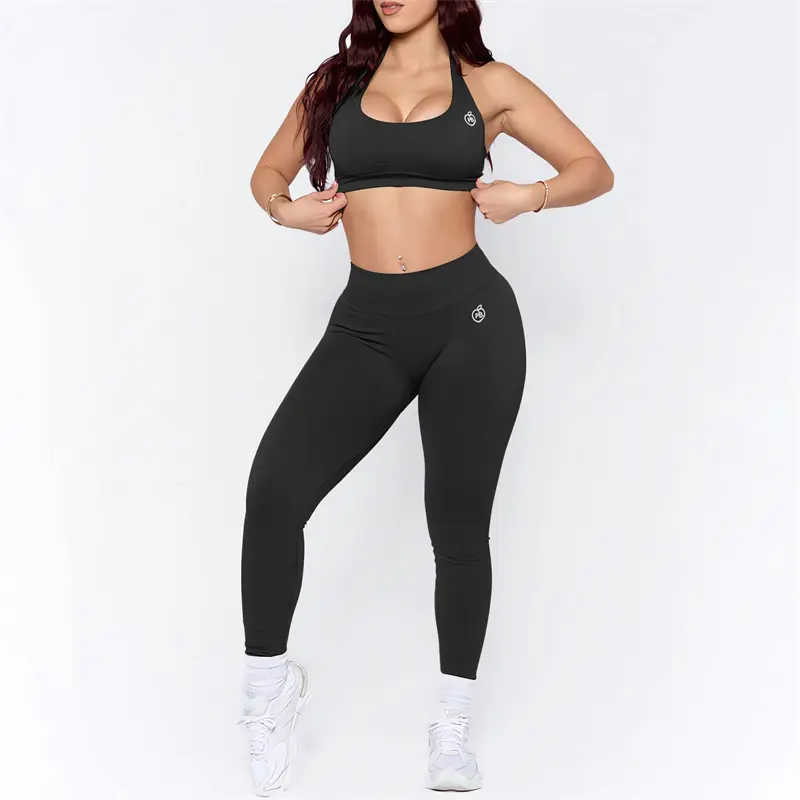 Bum Women Yoga Sets 2025 Shaping Scrunch Butt Leggings And Impact Sports Bra Women 2pcs Seamless Suits Gym Sexy Halter Bra Set - Image 22