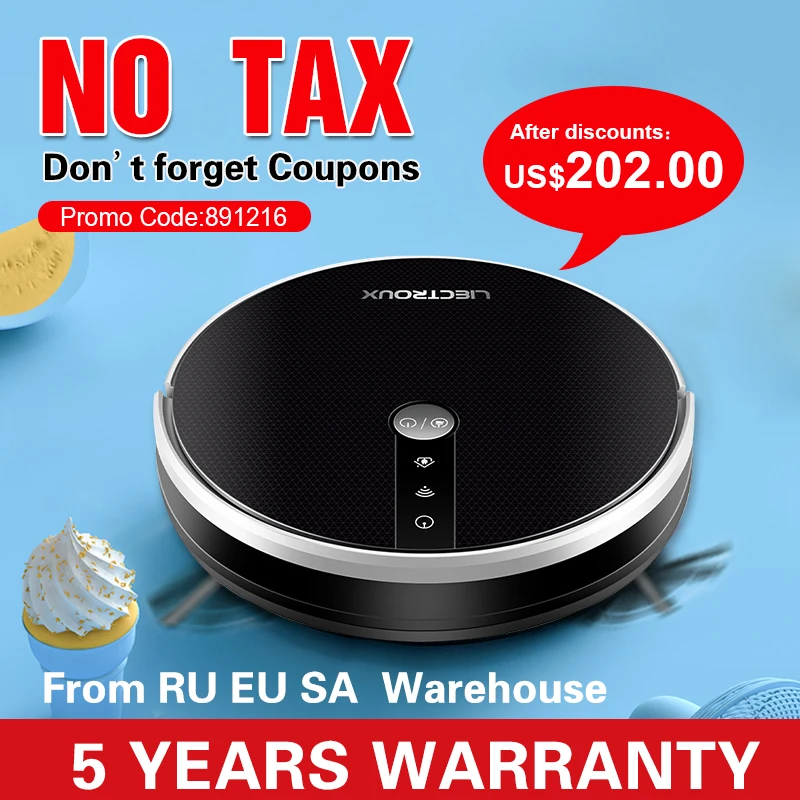 Latest LIECTROUX Robot Vacuum Cleaner C30B, 6000Pa Suction,2D Map Navigation, with Memory, WiFi App, Electric Water Tank