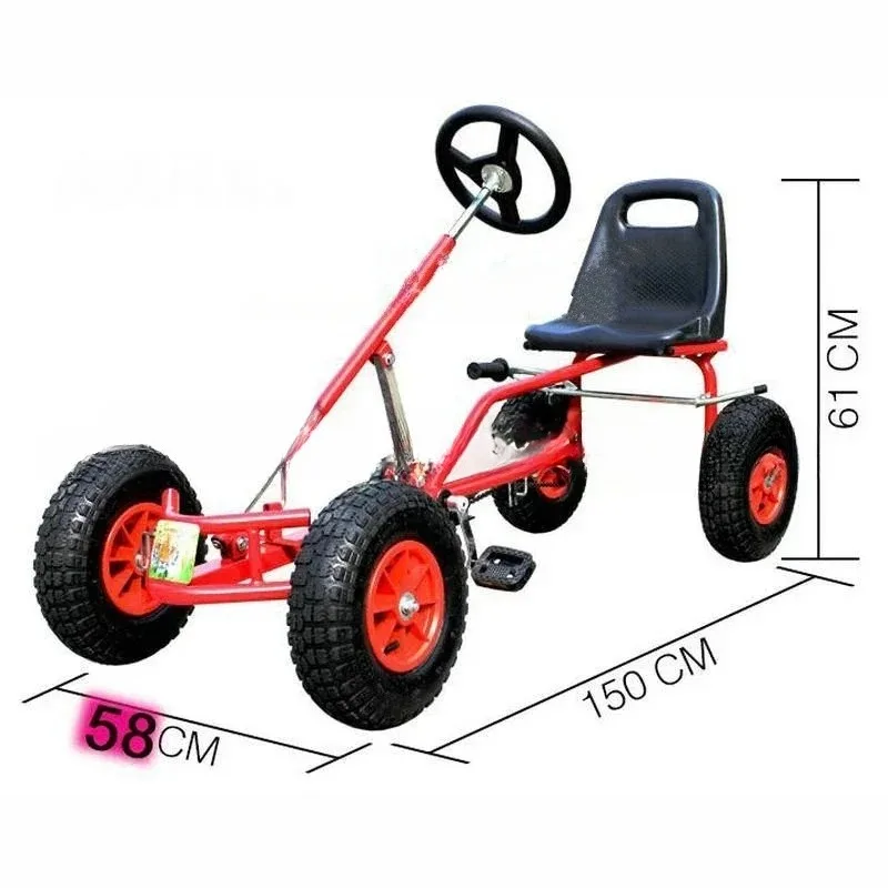 16 Inch Wheel Adult Go-Karts, with Hand Brake Pedal Go Kart, Can Load 120KG