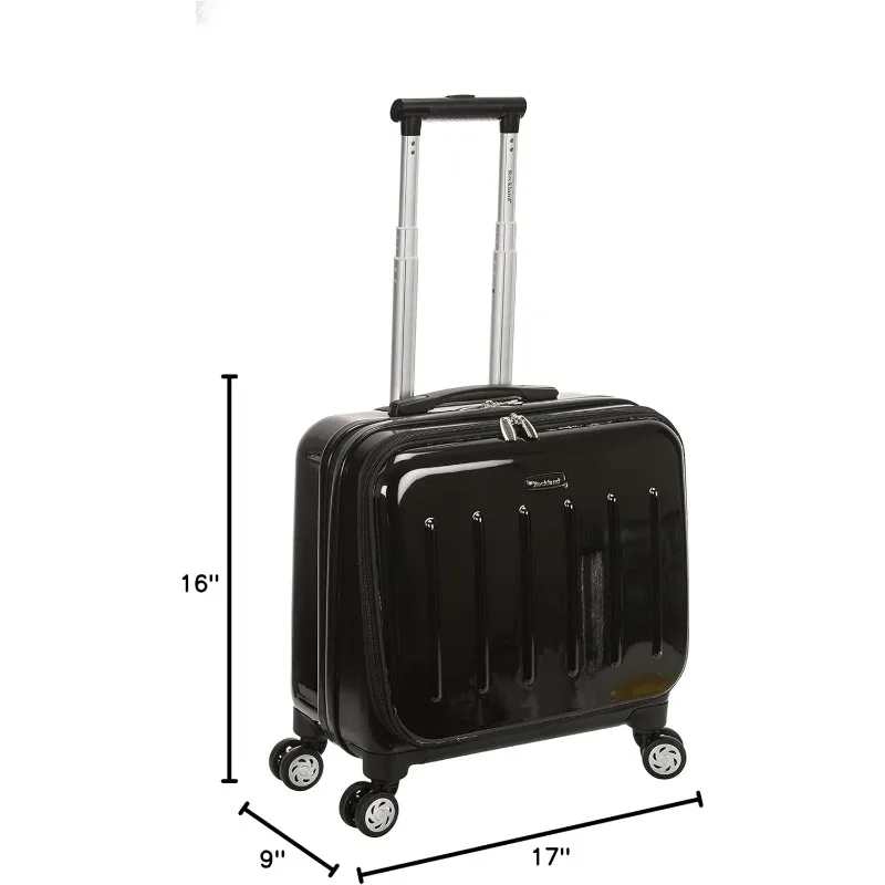 Revolution Hardside Rolling Computer Case, Black, Carry-On 17-Inch