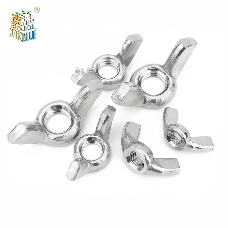 10pcs/lot Butterfly Wing Nuts M3 M4 M5 M6 M8 M10 M12 Stainless Steel/ Zinc Plated Wing Nuts Hand Tighten Nut DIN315