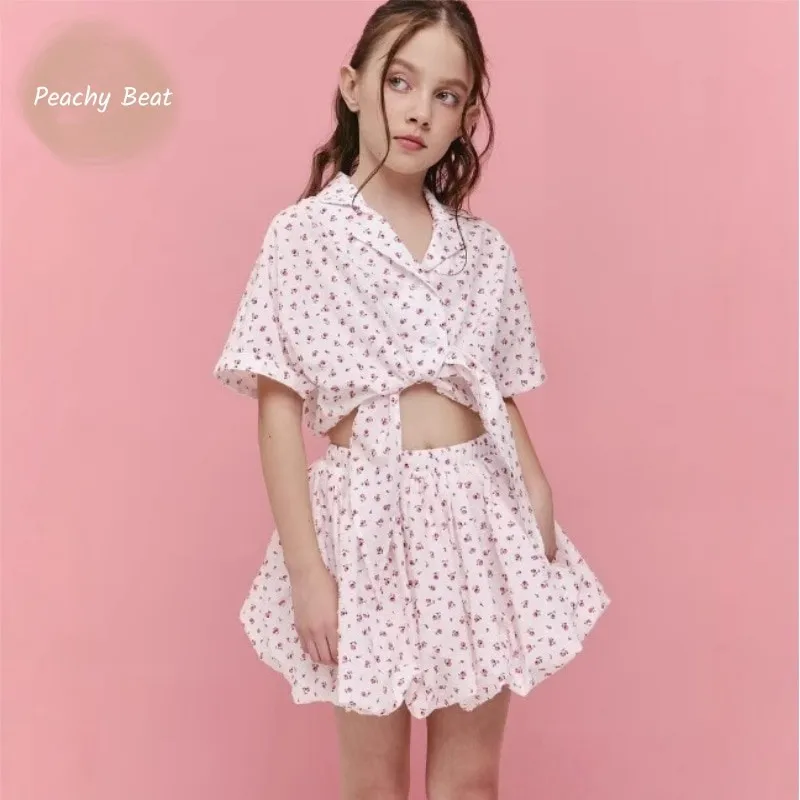 

Fashion Baby Girl Princess Floral Print Bow T-Shirt+Skirt 2PCS Infant Toddler Child Clothes Set Summer Baby Clothes 18M-10Y