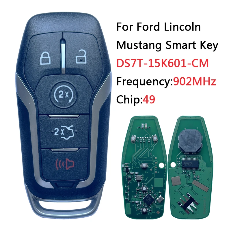 

Флэш-ключ TXK018169 для Ford Smart Key 4 + 1 Button 902MHz 49 Chip FCC ID DS7T-15K601-CM