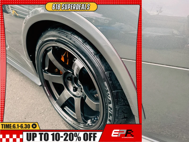 Vidro fo r34 gtr er34 gtr nsm tipo pára-choque traseiro 2 peças conjunto para nissan skyline r34 1998-2002 |   Extensões de arco de roda de corpo largo