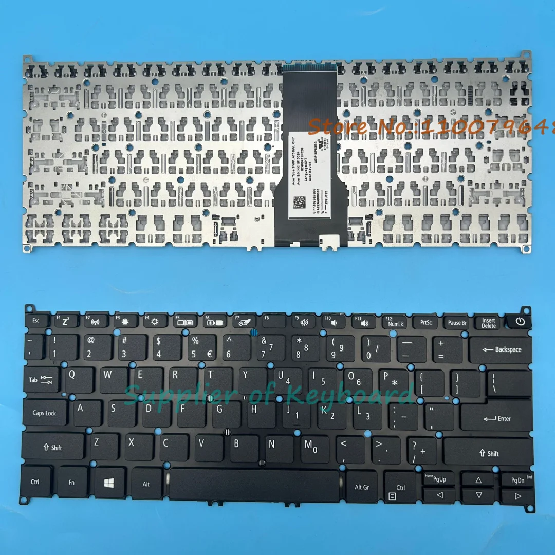 

Новая английская клавиатура для Acer Aspire 5 A514-54 A514-54G Swift S40-10 S40-20 S40-51 N17W7 S40-53-757T N20C4 черный/серебристый
