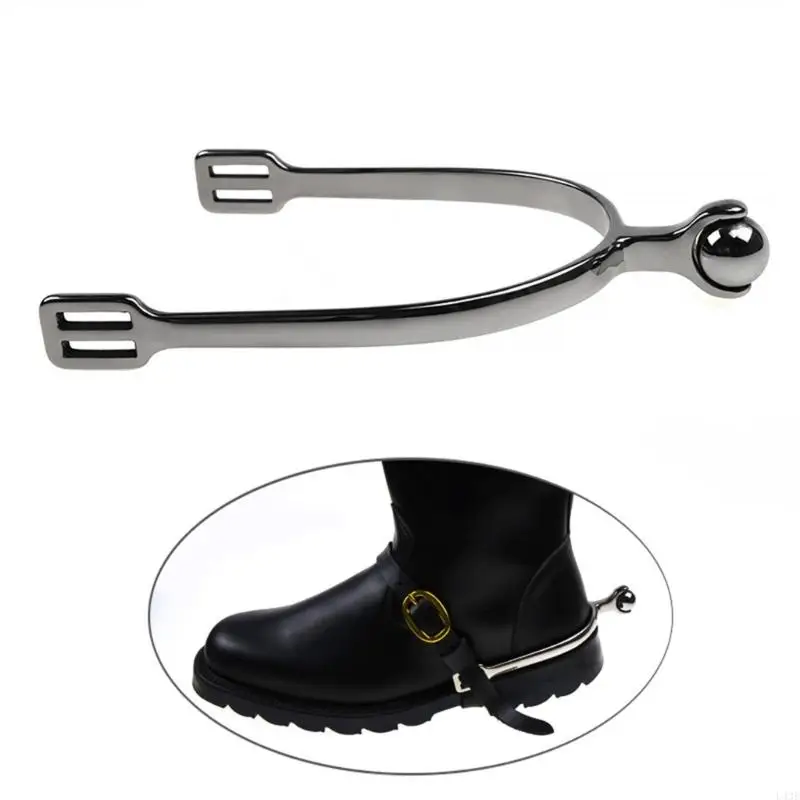 Professional Grade Horse Spurs Stainless Steel Construction Chrome Coating Neck Length for Various Cycling Styles 