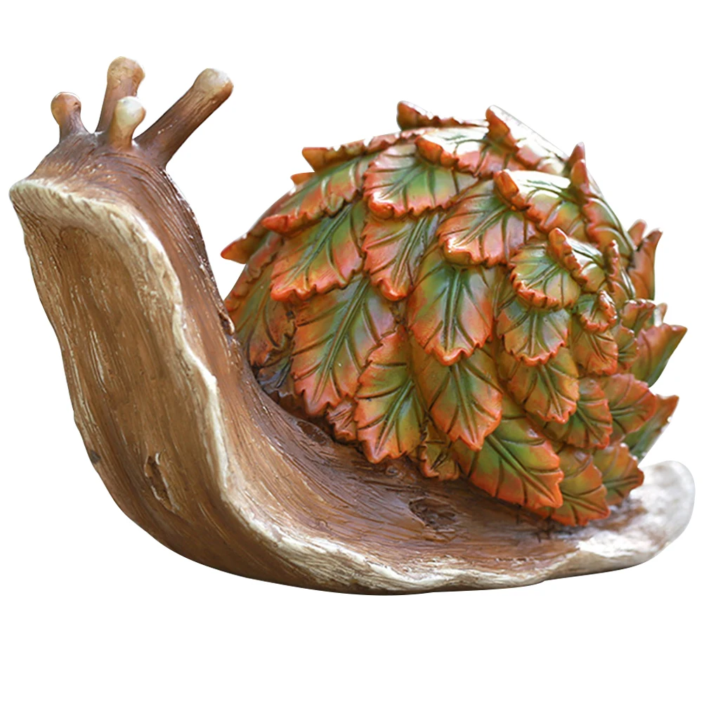

Resin Snail Statue Decorative Garden Landscape nament Cartoon Model Desktop Adornment Mini Outdoor Decoration Gift for Family