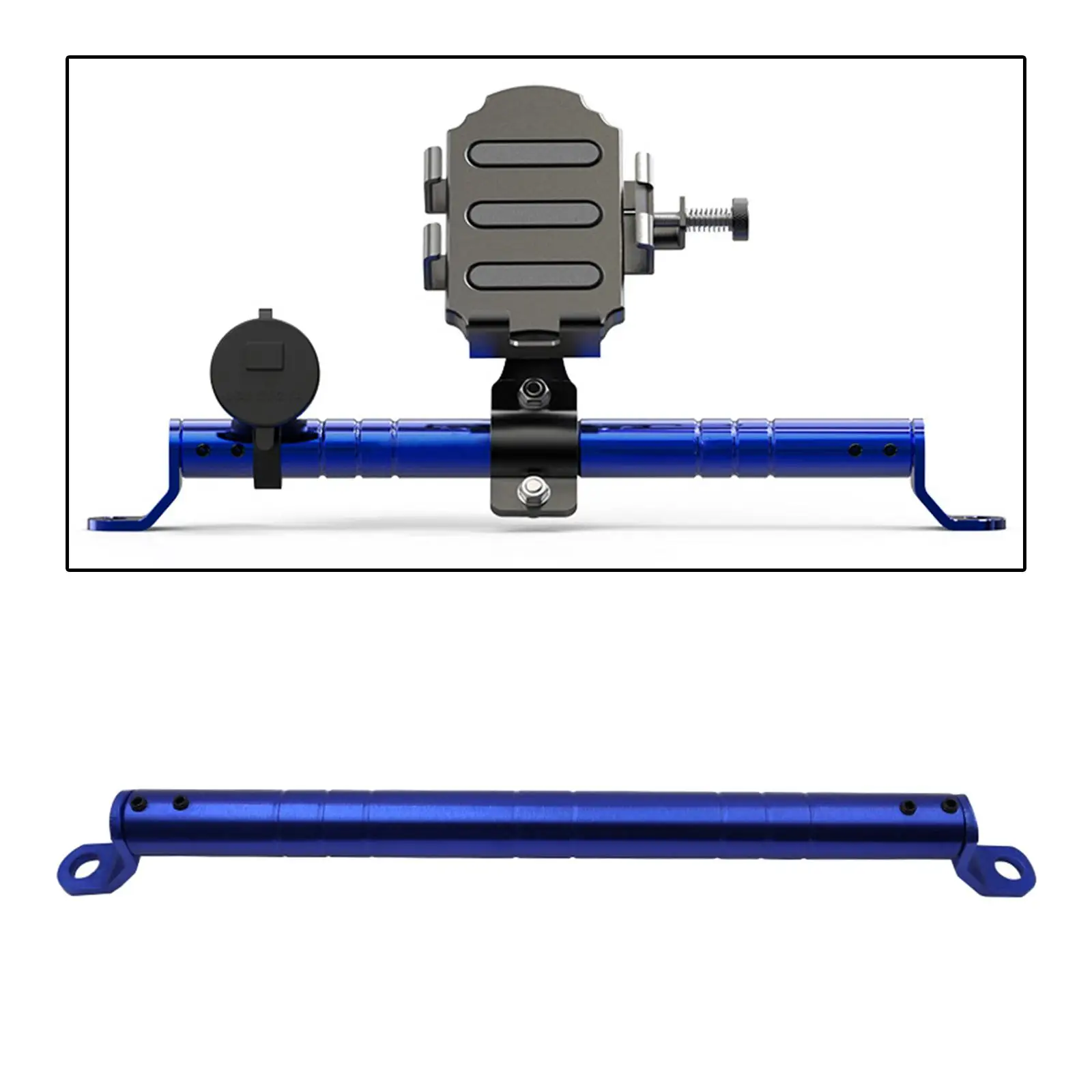 Motorcycle Cross Bar Multifunctional Handle Bracket Durable Aluminum Alloy Premium Motorcycle Crossbar for Phone Holder