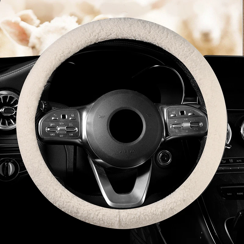 Auto Steering Wheel Cover Car Assecories Things the Frost Protection Interior Accessories Winter Cars Internal Automobiles Parts