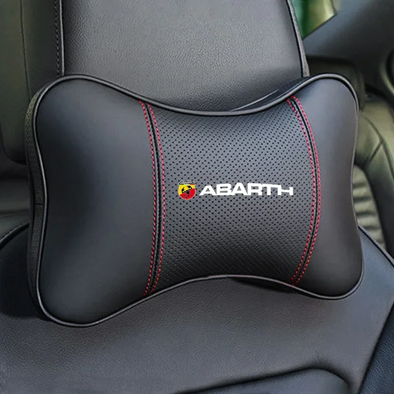 2PCS Auto Poggiatesta Cuscino per il Collo Auto Auto Cuscino per il Collo Memory Foam per Fiat 500 Abarth Punto Panda Bravo Tipo Accessori Auto