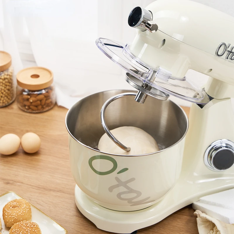 Batidora de pie doméstica pequeña inteligente de sobremesa, máquina silenciosa para mezclar harina, batidora de huevos, batidora de pasteles, robot de cocina