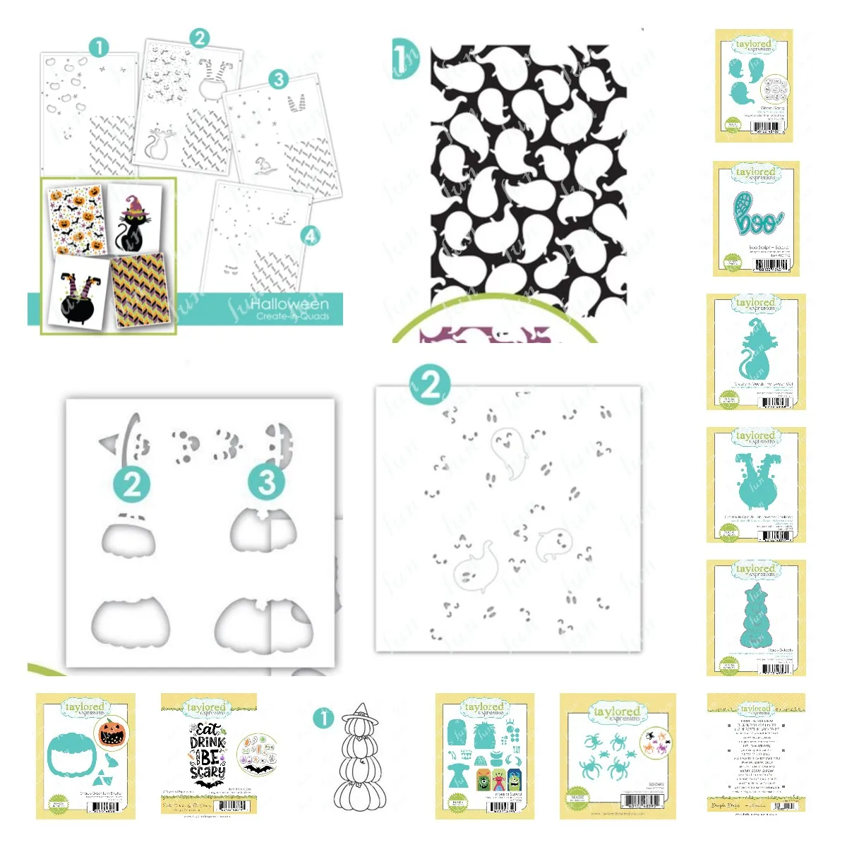 

Halloween Decoration Clear Stamps Stencils and Cutting Dies Monster Squad Boo Molds Scrapbooking Paper Card Template Handmade