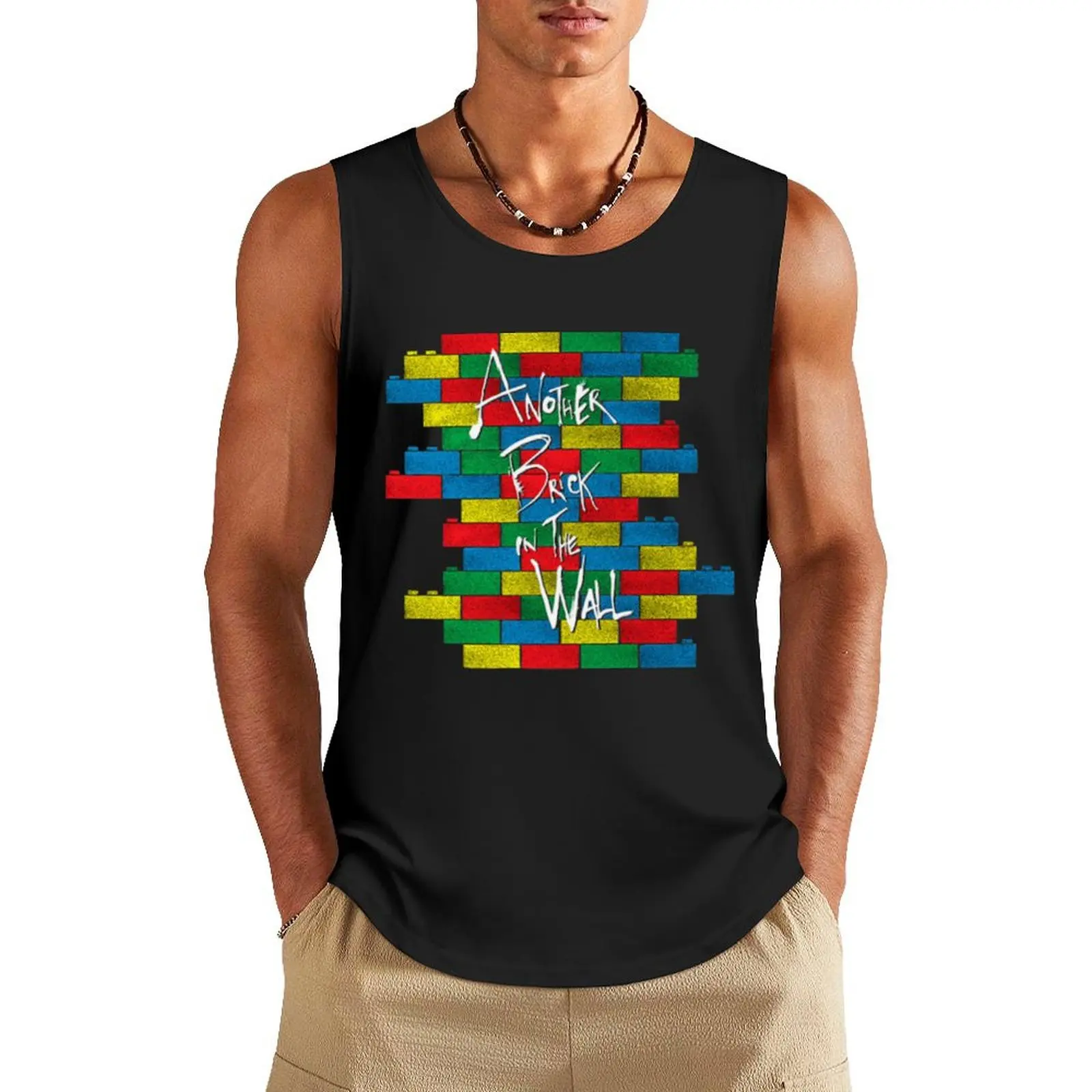another brick in the wall Tank Top Men's clothing brands fitness Sleeveless T-shirt gym shirt man