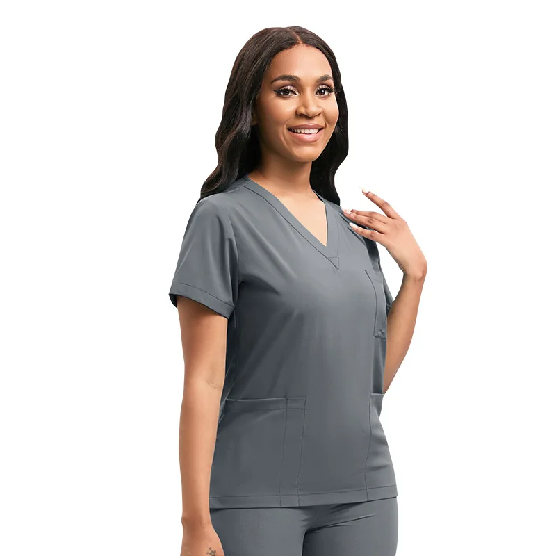Gommages confortables, pantalons légers à col en v, ensemble de gommage relaxé pour le travail de santé, uniformes de beauté pour clinique d'hôpital