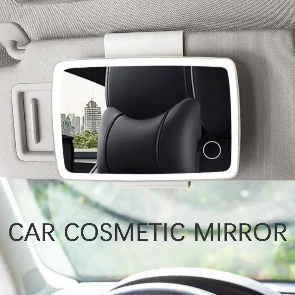 Car Interior Mirrors Sun Visor Plate LED Makeup Mirror For Girls Women Rechargeable Fill Light Universal Vanity Mirror