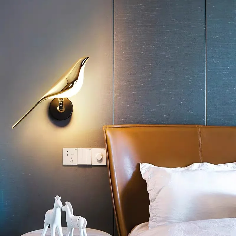 Magpie Birdie Wall Lamp Nordic Modern Living Room Home Decorations Wall Light Luxury Creative Bedroom Hotel Bedside Lighring LED