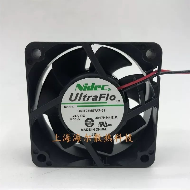 for NIDEC U60T24MS7A7-51 6025 6CM 24V 0.11A Silent Variable Frequency Fan Original Japan