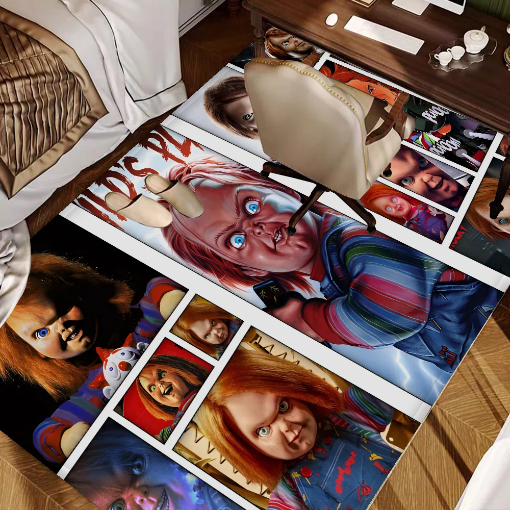 Horror Doll Chucky Bathroom Mat Anti-slip Absorb Water Long Strip Cushion Bedroon Mat Hotel Decor Mat