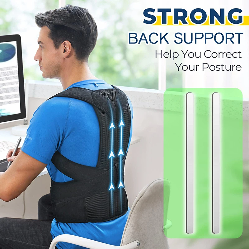 Back Brace Posture Corrector Adjustable Posture Girdle for Upper and Lower Back Pain Relief Shoulder Straightener Lumbar Support