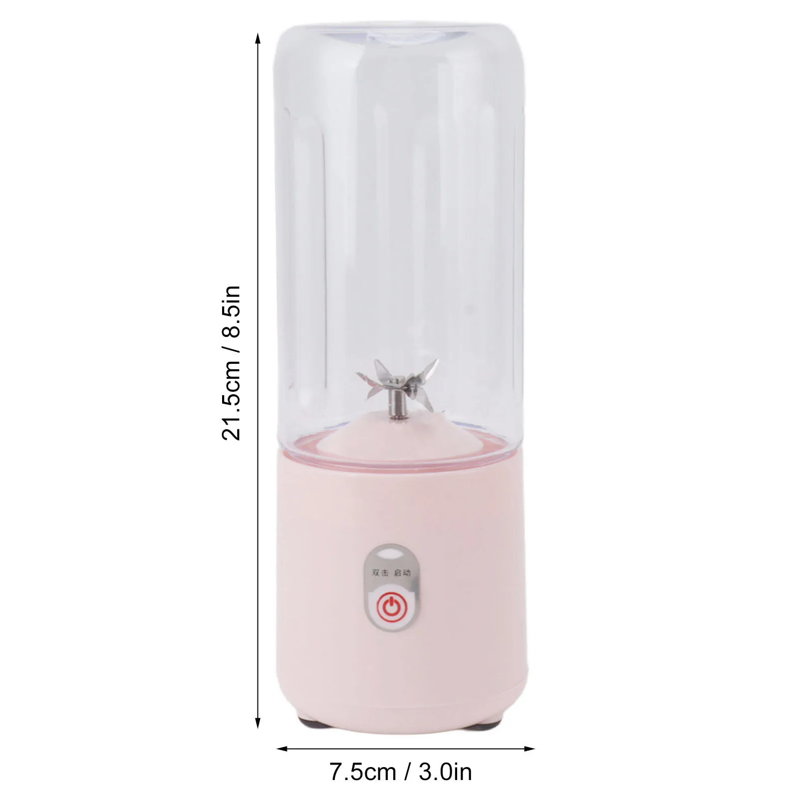 Mélangeur portable en acier inoxydable pour la maison, aste par USB, injuste, lame à 6 cuir chevelu, ABS, 35W