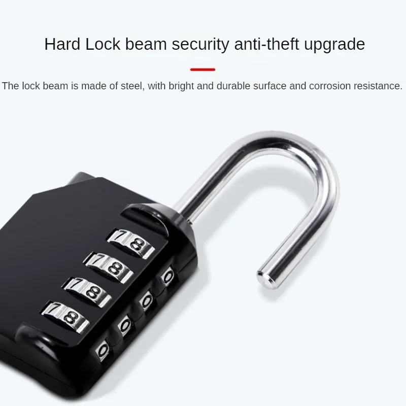 Combination Lock Resettable 4 Digit Padlock with Combination Waterproof and Heavy Duty Combination Padlock Outdoor for School