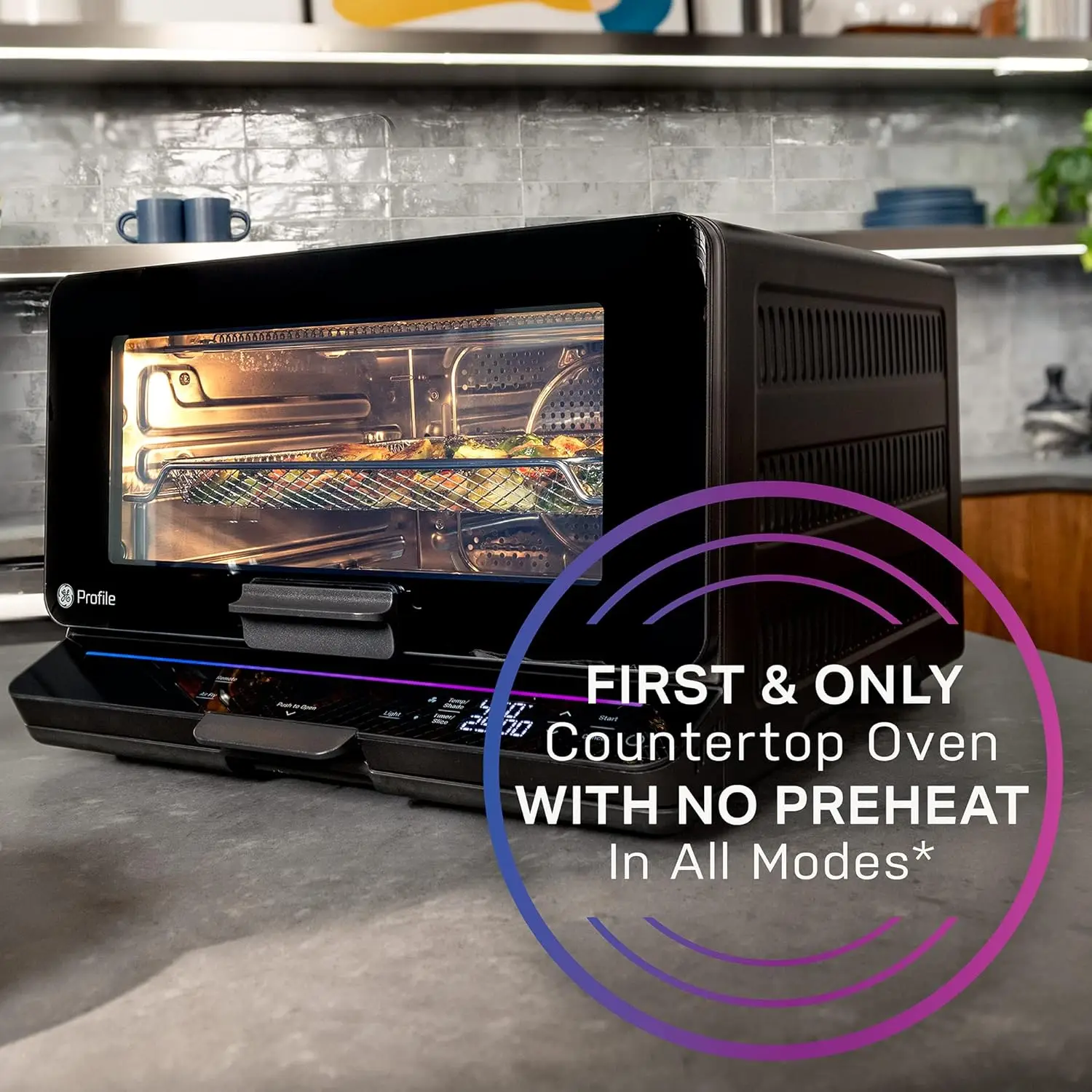 Profile Smart Oven with No Preheat ӏ 11-in-1 Countertop Oven ӏ Large-Capacity Countertop Oven ӏ Black