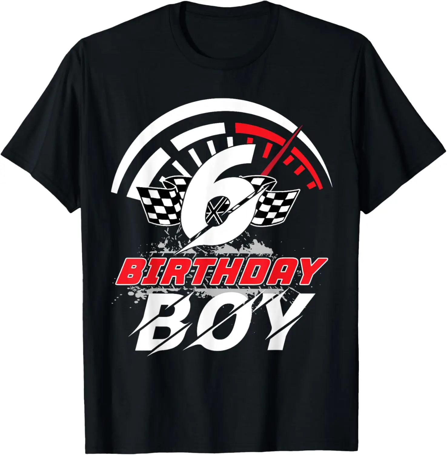 Race Car 6th Birthday Boy Party Racing 6 year old Pit Crew T-Shirt