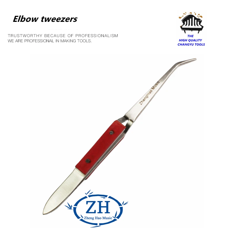 Wind instrument repair tool TWES Saxophone flute clarinet Reverse Tweezers Curved repair tool  Elbow tweezers