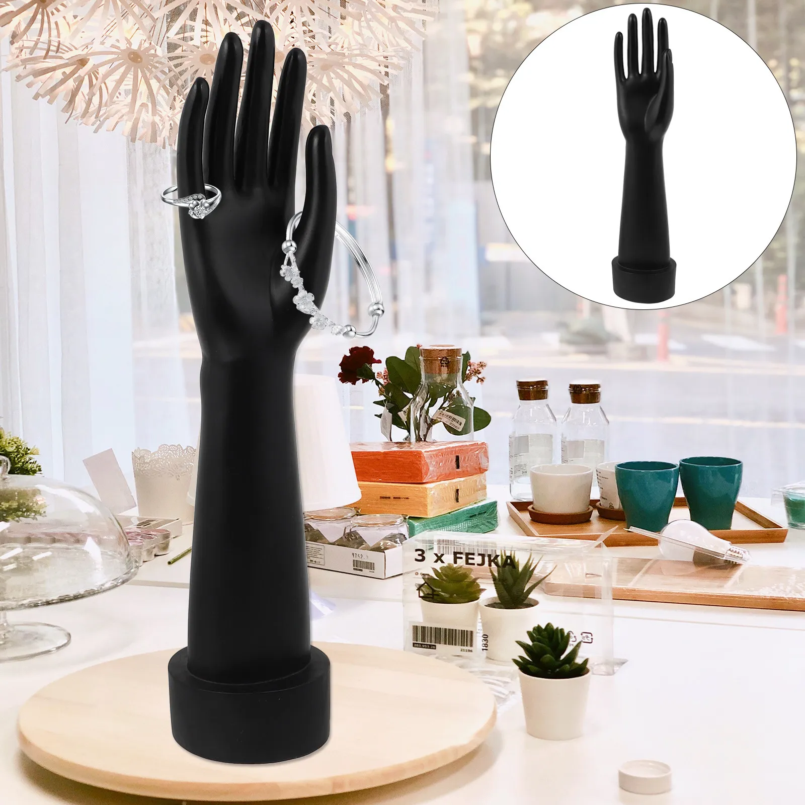 

1Pcs Wedding Jewelry Hand Display Strong Wear Resistant Jewelry Ring Bracelet Organizer Desktop Stand for Home Store
