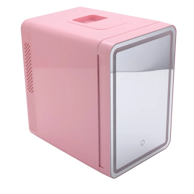 White Pink Mirror Smart Car Refrigerator Refrigerator Cosmetics Refrigerator
