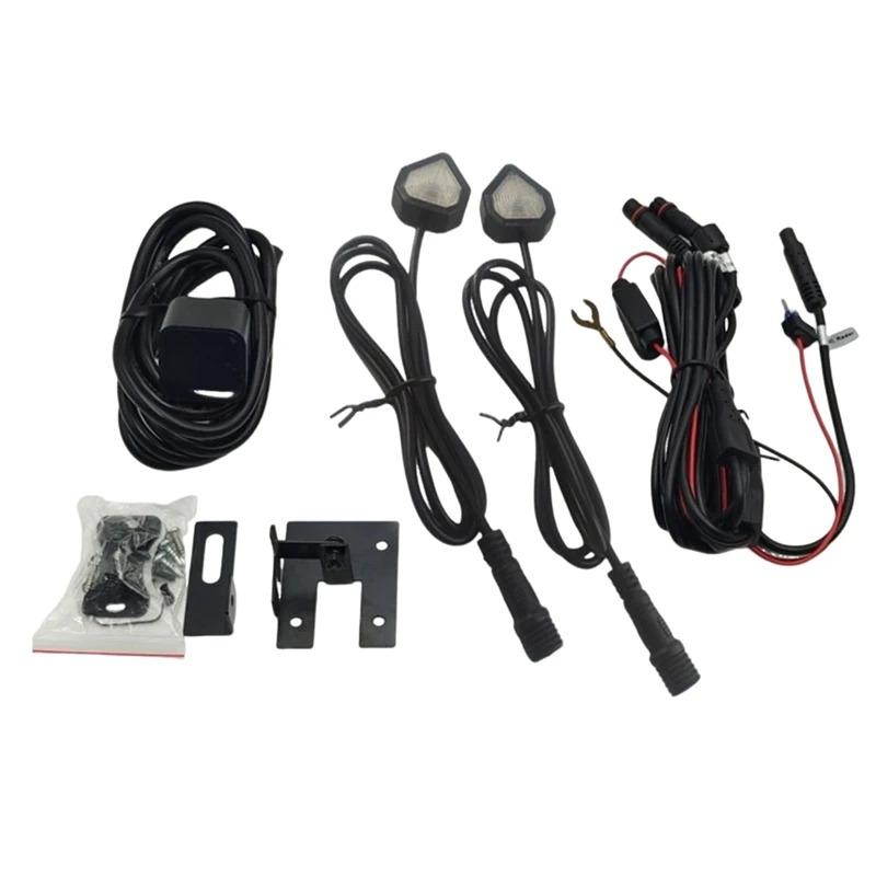 Motorcycle Blind Spot Detection System Plastic Motorcycle Accessories Change Safe 50M Range