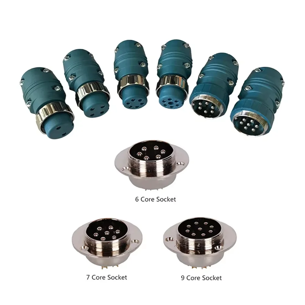 1PC, Welding Consumables 6 7 9 Prong Pins Pin Plug Socket Connector Aviation Plug for TIG MIG MAG Plasma Cutting Torch Style