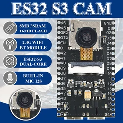ESP32-S3 Development Board 2.4G Wifi BT Module with MIC OV2640 Camera Module NEW ESP32 S3 N16R8 CAM 8MB PSRAM 16MB FLASH